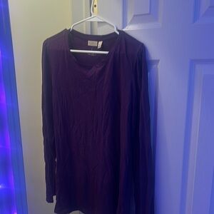 LOGO by Lori Goldstein Purple Women's Top